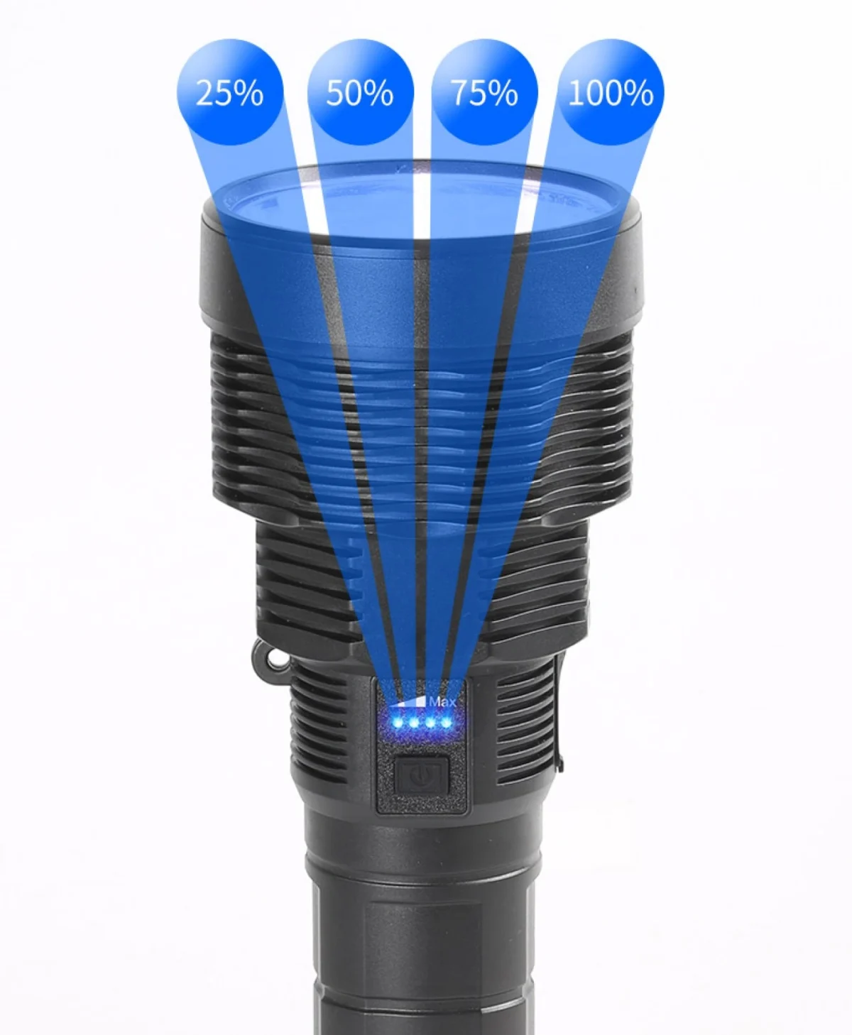 Επαναφορτιζόμενος Αδιάβροχος Φακός W5101 2000Lm