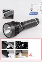 Επαναφορτιζόμενος Αδιάβροχος Φακός W5101 2000Lm