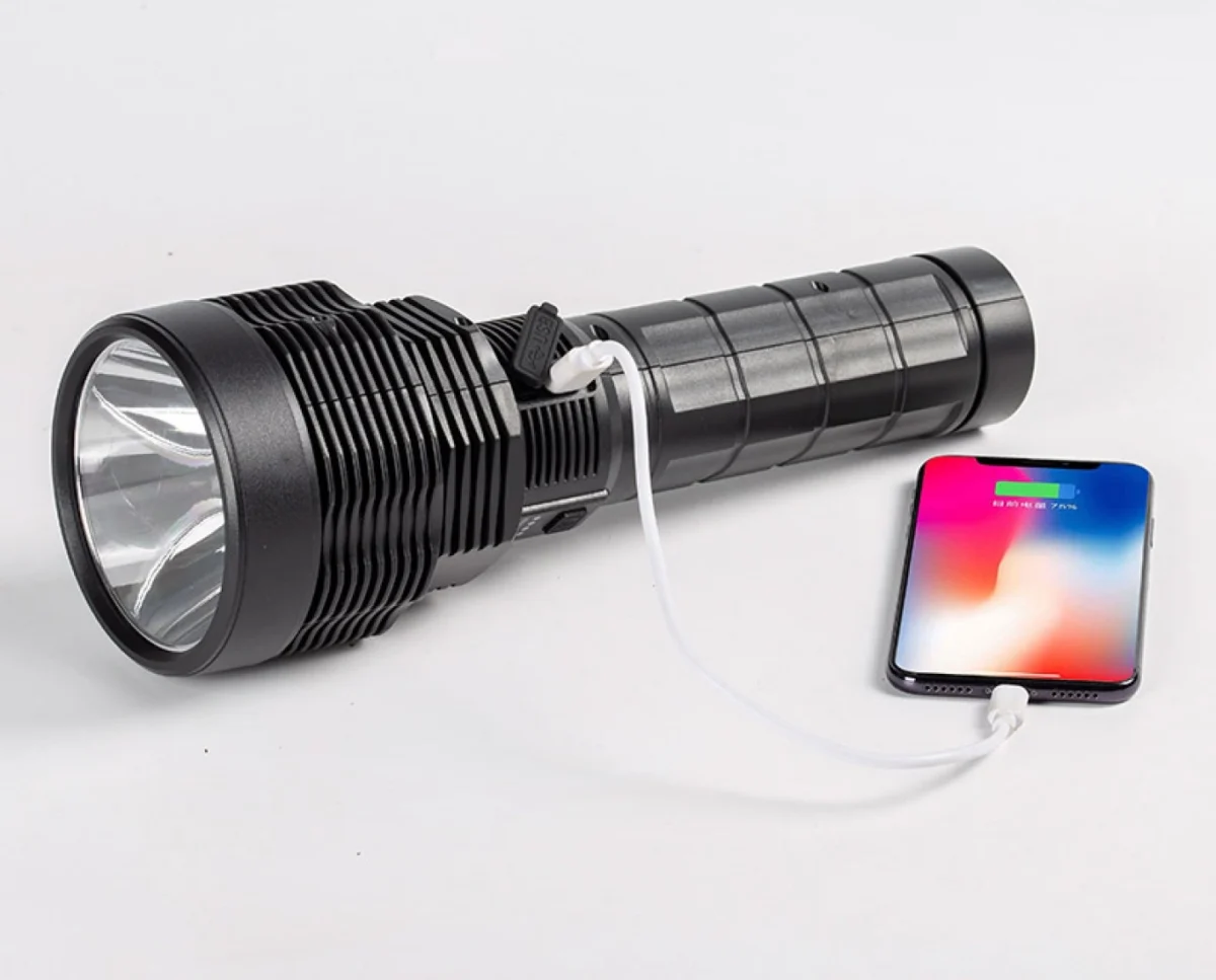 Επαναφορτιζόμενος Αδιάβροχος Φακός W5101 2000Lm