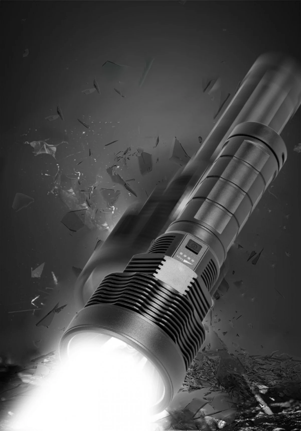 Επαναφορτιζόμενος Αδιάβροχος Φακός W5101 2000Lm