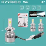 Σετ 2 Τεμάχια Led Λάμπες W6 Αυτοκινήτου SMD 35W H7 3800lm - Led Headlight