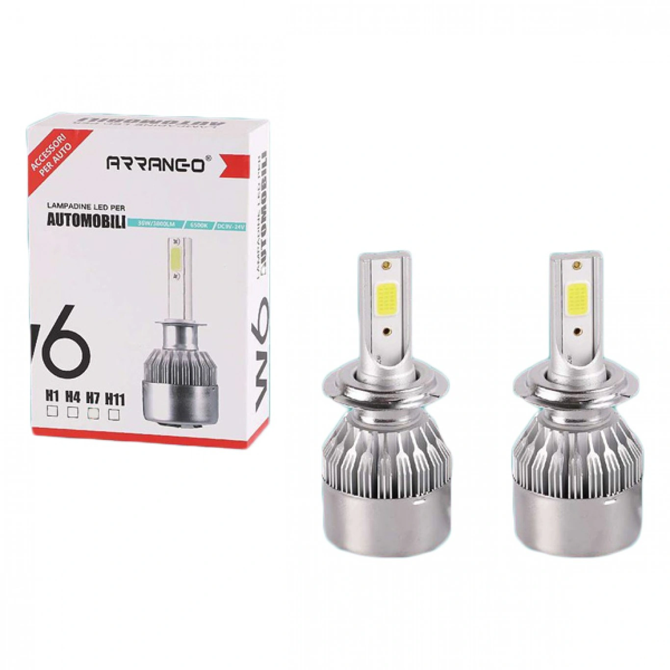 Σετ 2 Τεμάχια Led Λάμπες W6 Αυτοκινήτου SMD 35W H1 3800lm - Led Headlight Σετ 2 Τεμάχια Led Λάμπες W6 Αυτοκινήτου SMD 35W H1 3800lm - Led Headlight