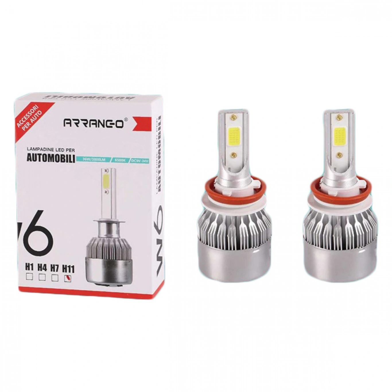 Σετ 2 Τεμάχια Led Λάμπες W6 Αυτοκινήτου SMD 35W H11 3800lm - Led Headlight Σετ 2 Τεμάχια Led Λάμπες W6 Αυτοκινήτου SMD 35W H11 3800lm - Led Headlight