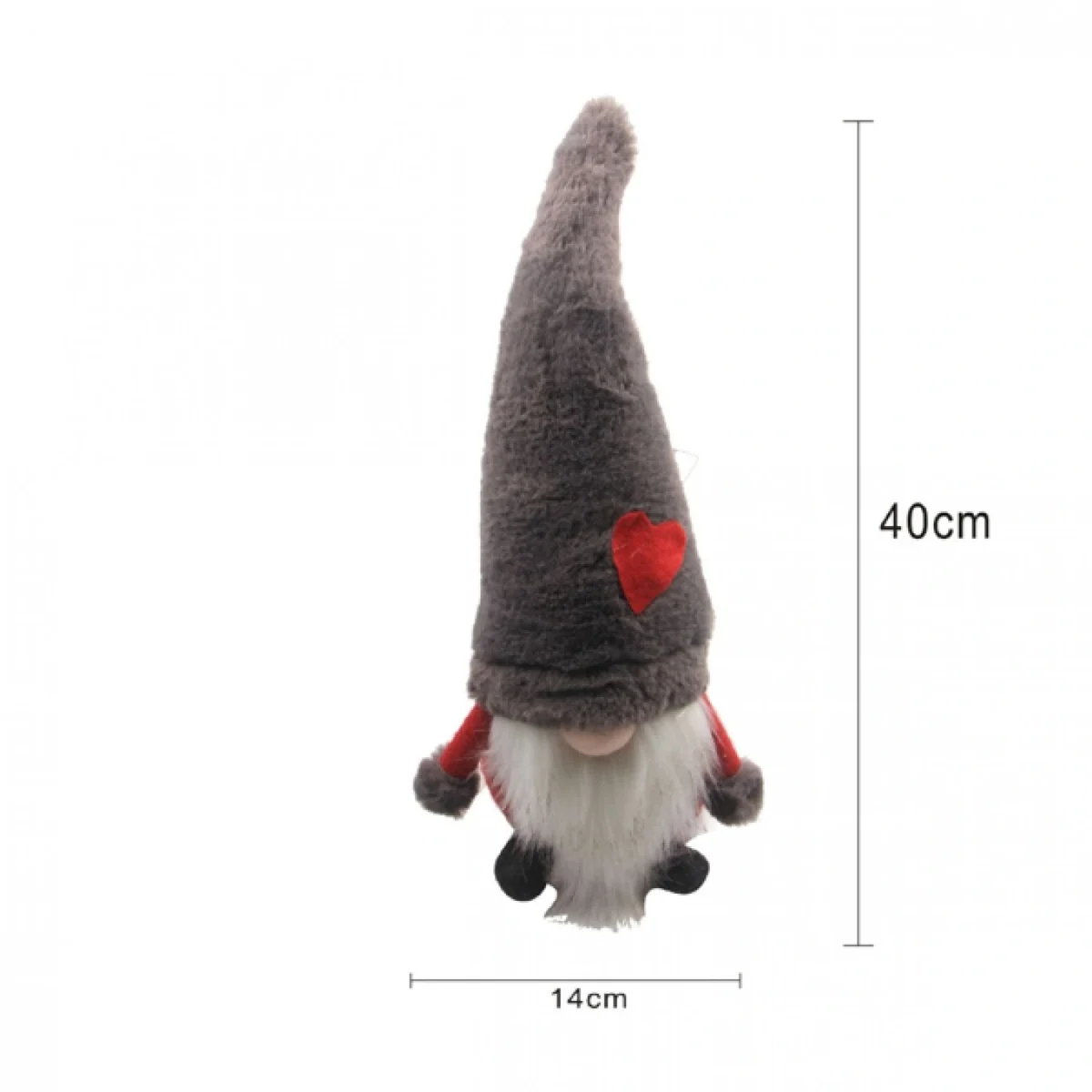 Χριστουγεννιάτικος Διακοσμητικός Λούτρινος Νάνος - Άγιος Βασίλης 40X14cm - Swedish Santa Decor