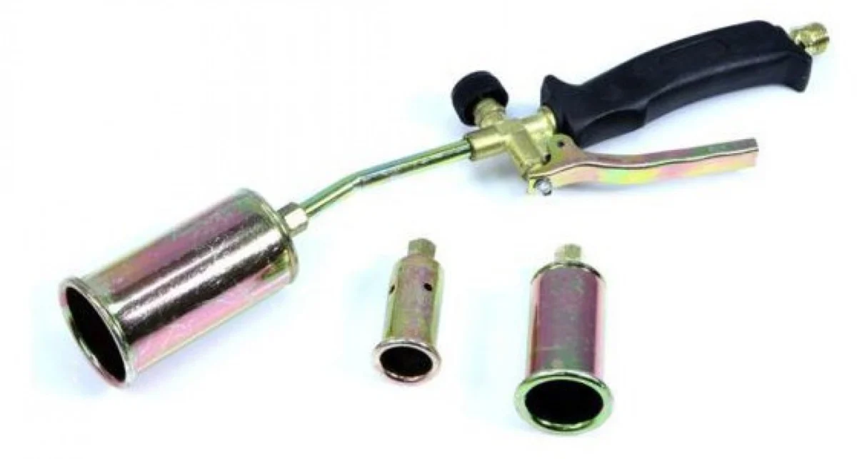 Φλόγιστρο Αερίου GEKO με Μπουρού, 3 Ακροφύσια 25/35/50mm & Βαλβίδα Ελέγχου Ροής