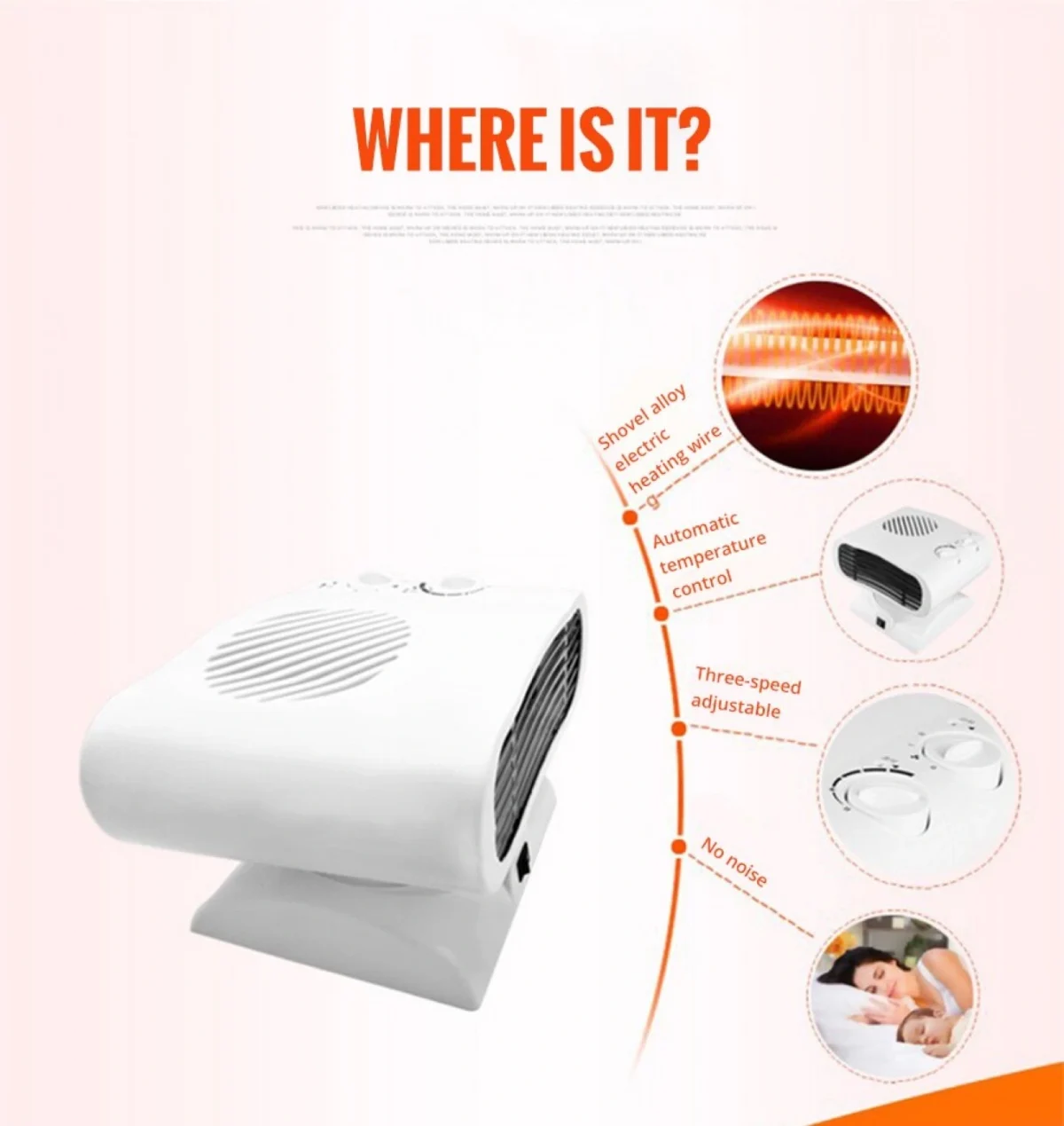 Αερόθερμο FH-103A 2000W Electric Fan Heater