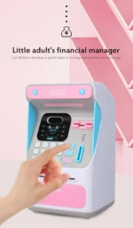 Κουμπαράς Μίνι ΑΤΜ με Ηλεκτρονικό Κλείδωμα Προσώπου, Αυτόματη Κύλιση Χαρτονομισμάτων & Εισαγωγή Κερμάτων