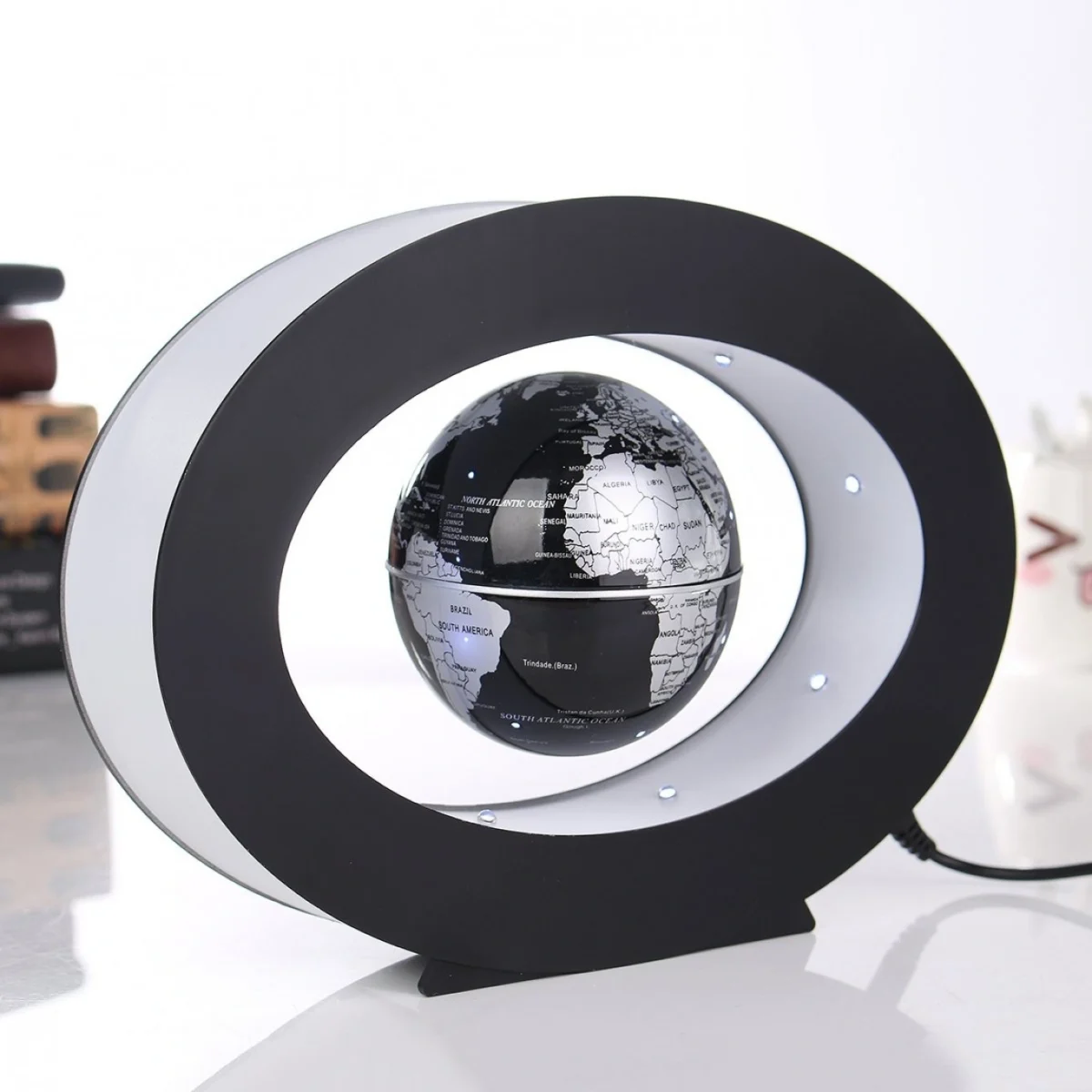 Μαγνητική Αιωρούμενη Περιστρεφόμενη Υδρόγειος Σφαίρα - Oval Magnetic Levitation Globe