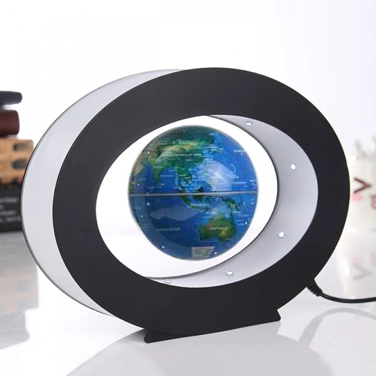 Μαγνητική Αιωρούμενη Περιστρεφόμενη Υδρόγειος Σφαίρα - Oval Magnetic Levitation Globe