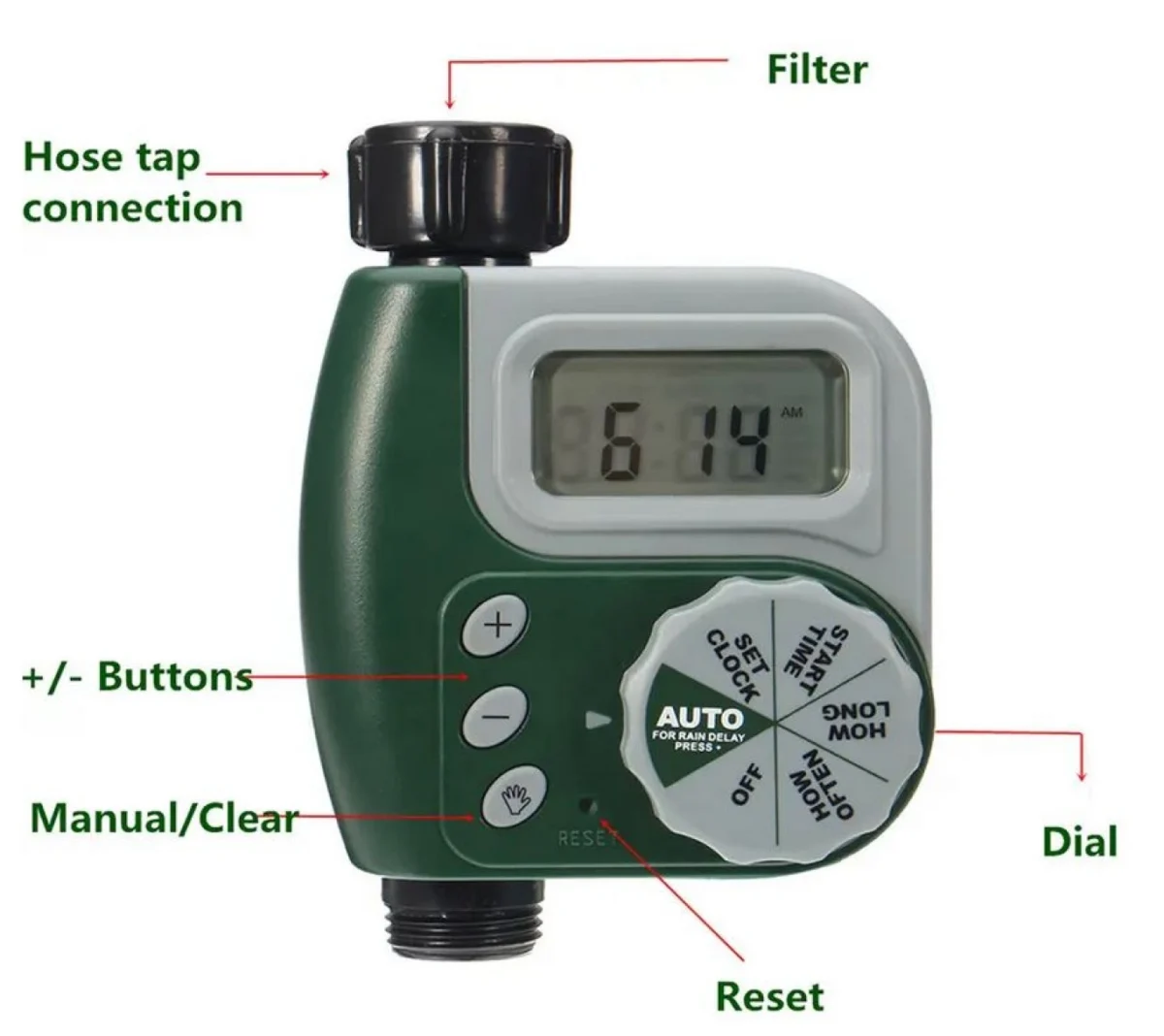 Ψηφιακός Προγραμματιστής Ποτίσματος Μπαταρίας για Αυτόματο Πότισμα FO-1