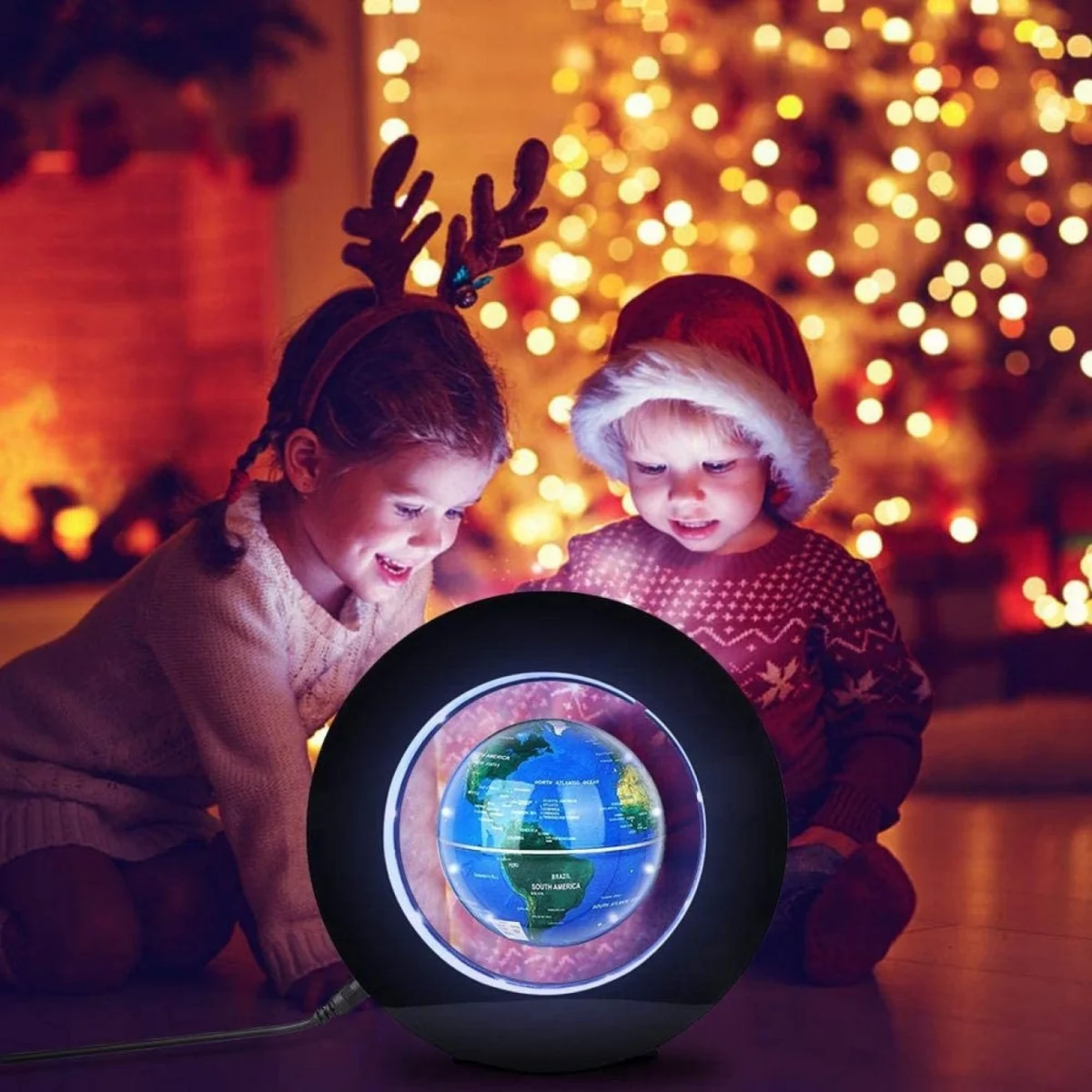 Μαγνητική Αιωρούμενη Περιστρεφόμενη Υδρόγειος Σφαίρα - Round Magnetic Levitation Globe