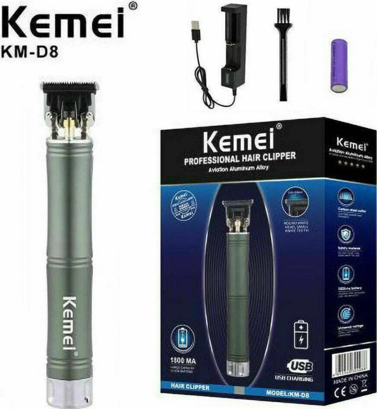Επαναφορτιζόμενο Trimmer KEMEI KM-D8