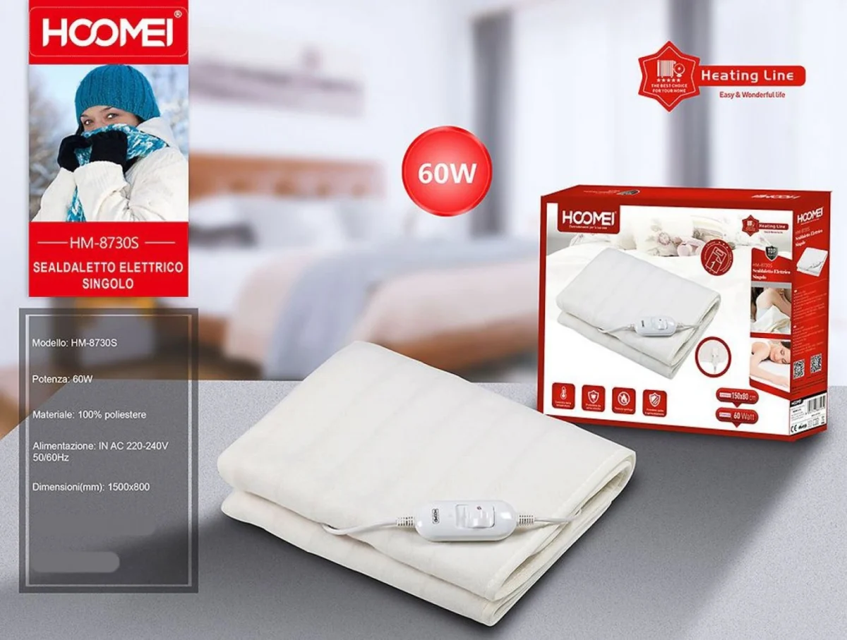 Hoomei HM-8730S Μονό Ηλεκτρικό Υπόστρωμα - Κουβέρτα 80x150cm