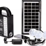 Ηλιακό Πακέτο Φωτισμού με Panel, Μπαταρία με Φωτιστικό & Θύρα USB + 3 Λάμπες Led GDPLUS GD999