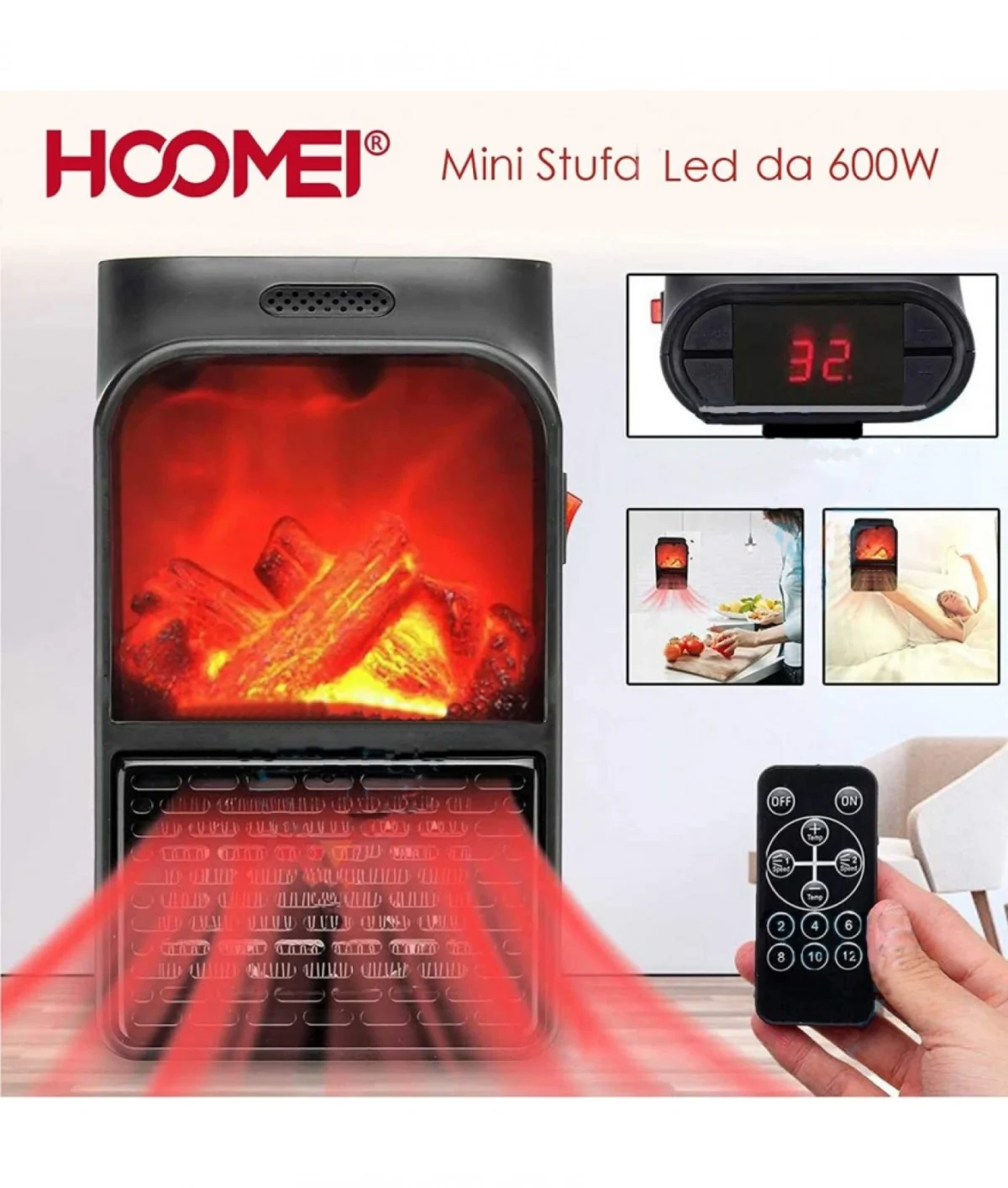 Hoomei HM-8835 Αερόθερμο Τολιχου 600W