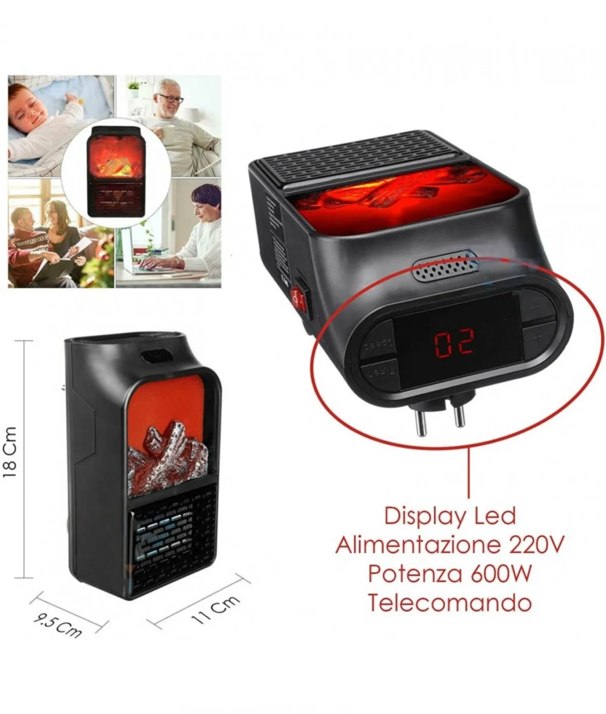 Hoomei HM-8835 Αερόθερμο Τολιχου 600W