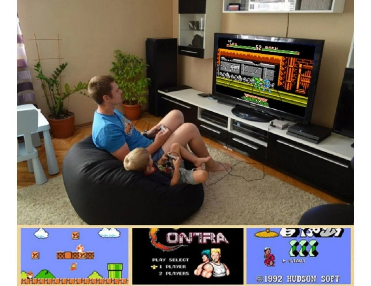 Ρετρό Παιχνιδομηχανή με με Πάνω από 600 παιχνίδια με 2 Χειριστήρια - Built-in 620 Classic Games Mini Entertainment System