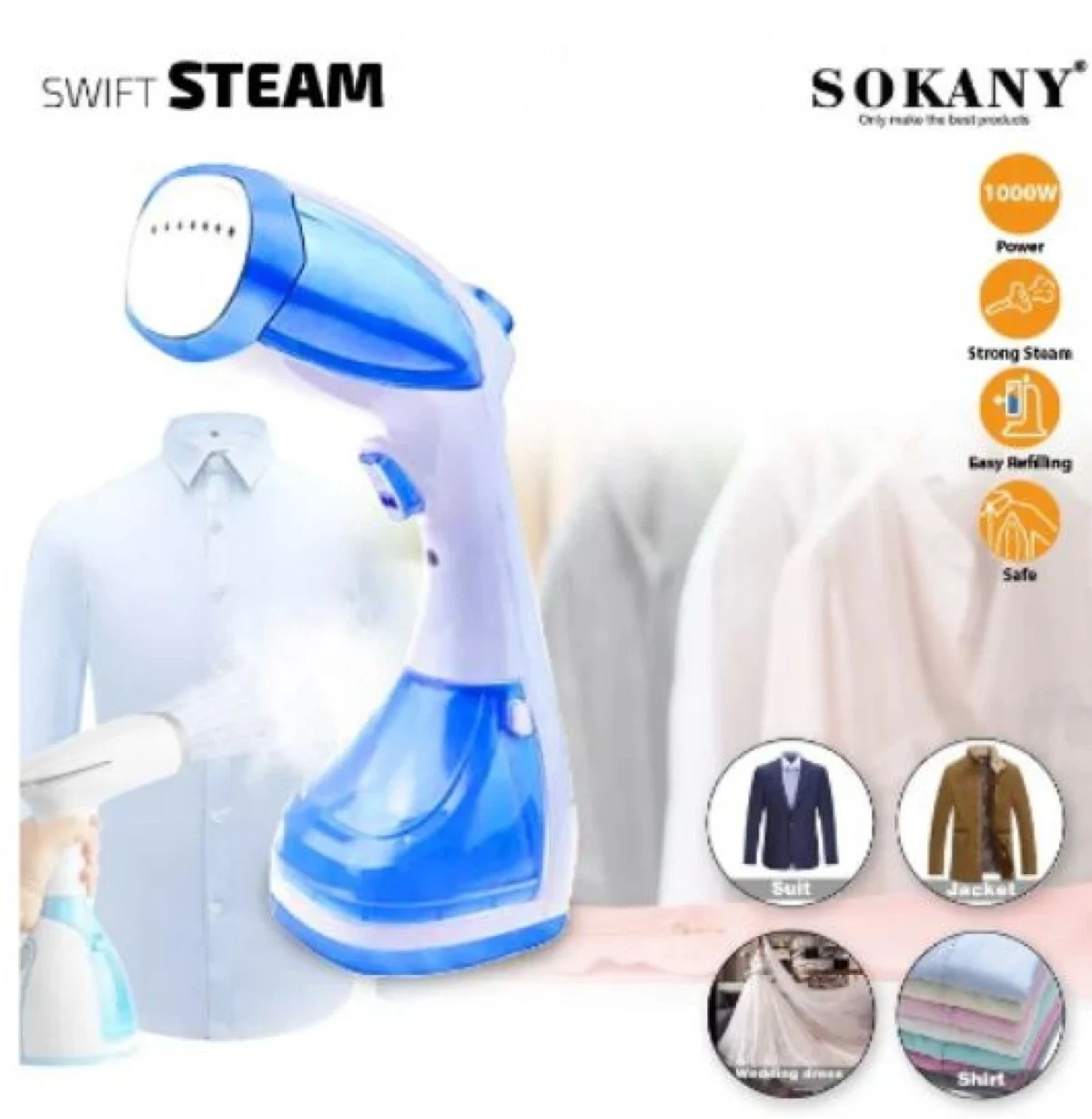 Ισχυρός Ατμοκαθαριστής DF-019 – Σύστημα Ατμού για Καθαριότητα και Απολύμανση 1500w Sokany®
