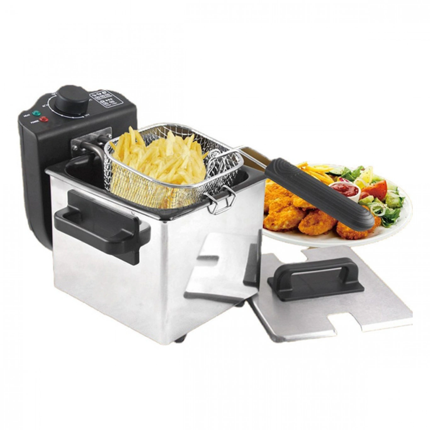 Ανοξείδωτη Φριτέζα Λαδιού 1.5L 2000W Ταχείας Θέρμανσης SOKANY WJ-804 Ανοξείδωτη Φριτέζα Λαδιού 1.5L 2000W Ταχείας Θέρμανσης SOKANY WJ-804