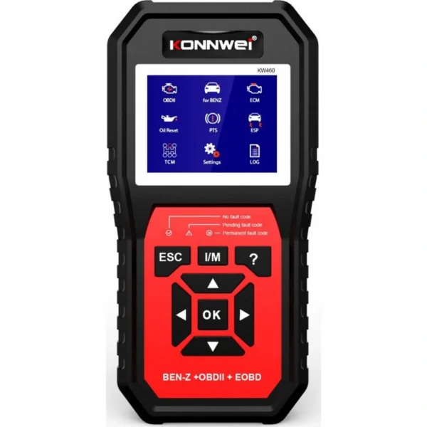 Επαγγελματικό Ψηφιακό Διαγνωστικό Αυτοκινήτου OBDII-EOBD για Mercedes Benz με Καλώδιο και Έγχρωμη Οθόνη TFT Konnwei KW460