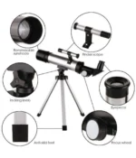 Ερασιτεχνικό Αστρονομικό Τηλεσκόπιο με Zoom 90x, Τρίποδο & Διόπτρα για Παιδιά και Αρχάριους