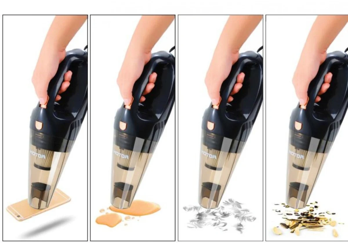 Ισχυρότατο Μεγάλο Σκουπάκι Αυτοκινήτου 12V με Μακρύ Σωλήνα, Βουρτσάκι & Θήκη Μεταφοράς - High-Power Car Vacuum Cleaner