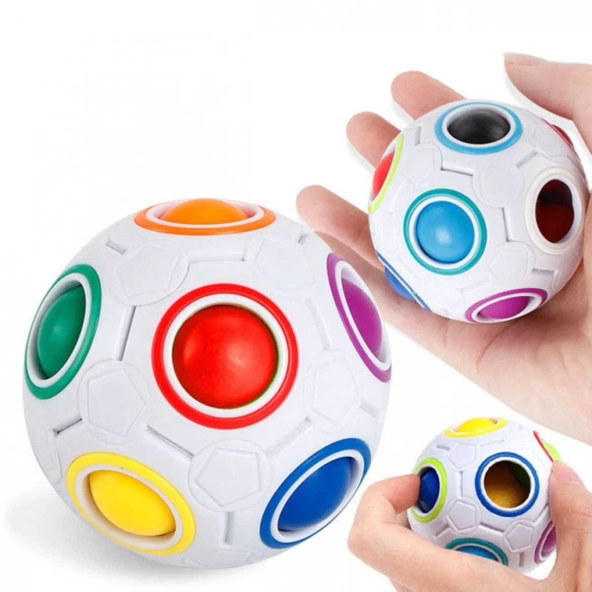 Fidget Anti-Stress Ball - Αγχολυτικό Παιχνίδι - Mini Magic Rainbow Ball Football