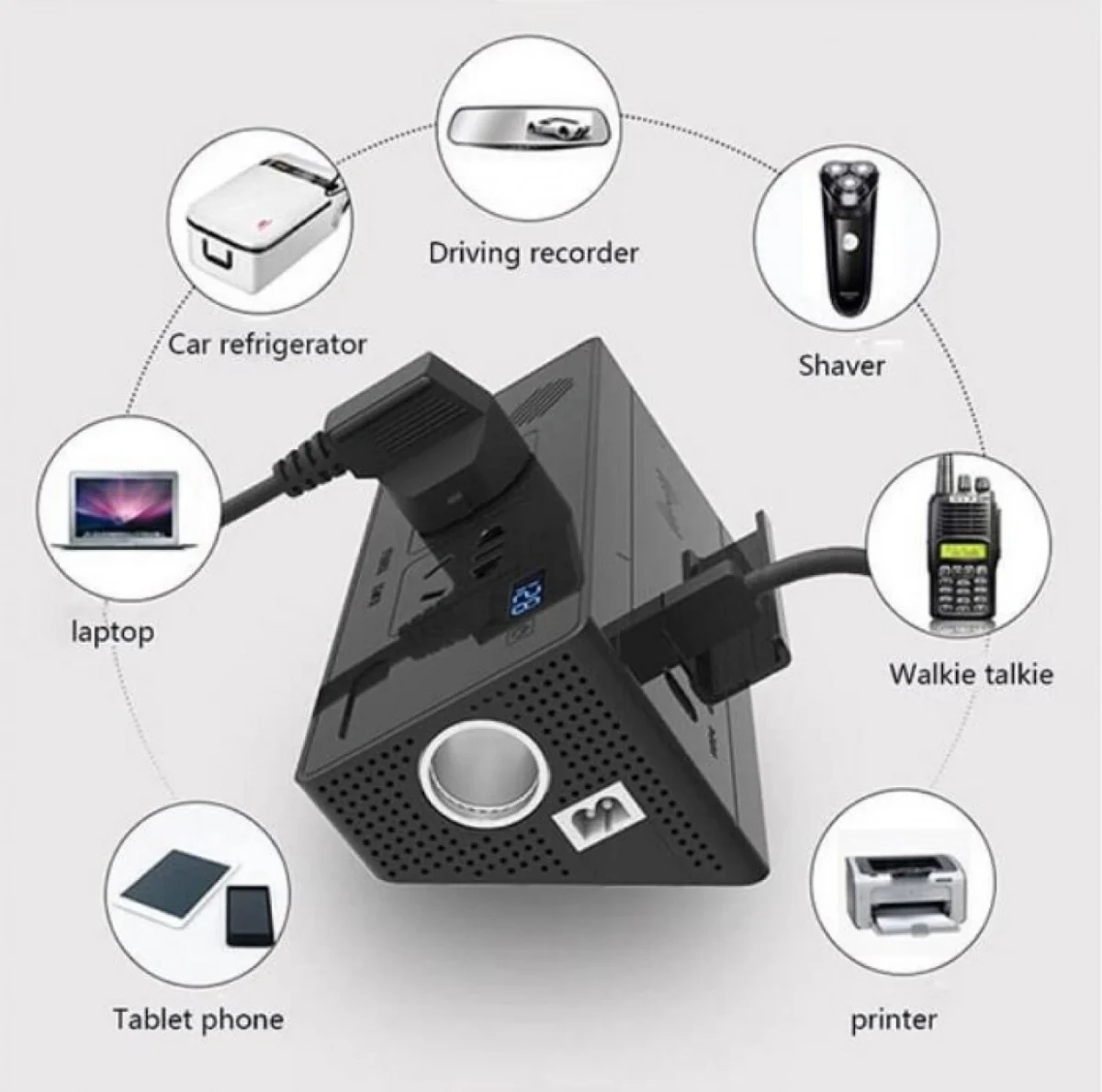 Ασύρματος Φορτιστής, Μετασχηματιστής Andowl LK-8118- Inverter Αυτοκινήτου 12V-220V 400w