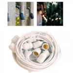 Αδιάβροχη Γιρλάντα με 10 Κρεμαστά Ντουί E27 10m Λευκή