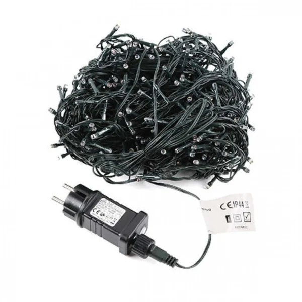 Αδιάβροχα Χριστουγιεννιάτικα Λαμπάκια 600 LED με Πράσινο Καλώδιο 45m - Rgb Πολύχρωμο