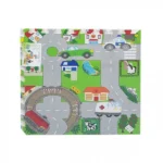 Αφρώδες Δάπεδο Προστασίας για Παιδιά με Χάρτη Πόλης - Σετ 4 τεμαχίων 60x60x1 εκ