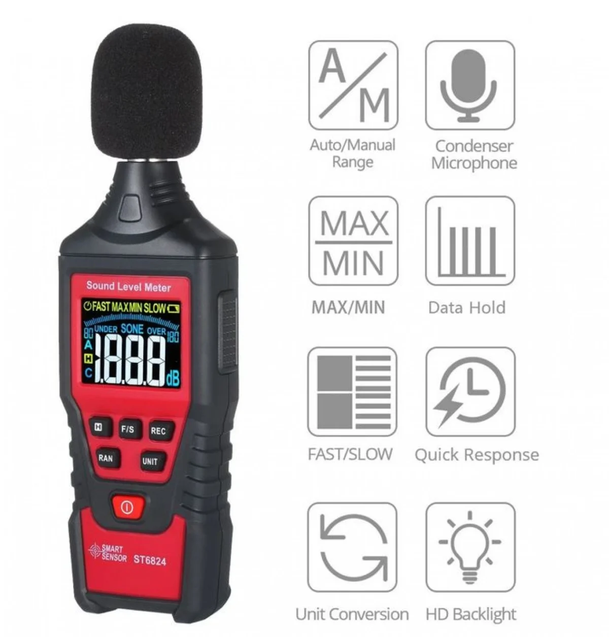 Ψηφιακός Μετρητής Ήχου Smart Sensors ST6824