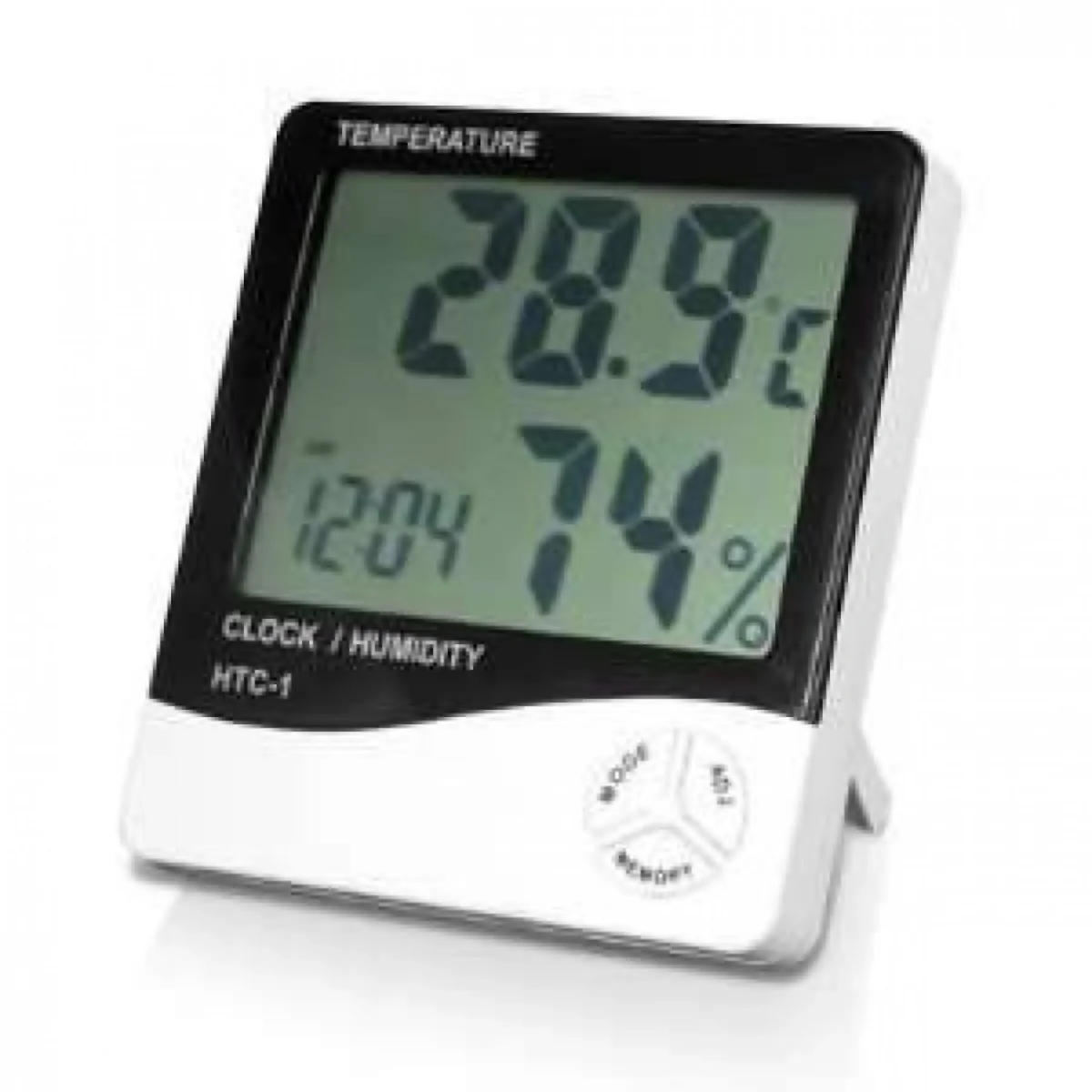 Ρολόι Ξυπνητήρι Θερμόμετρο και μετρητής Υγρασίας με μεγάλη Οθόνη