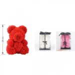Αρκουδάκι από Τεχνητά Τριαντάφυλλα 24cm
