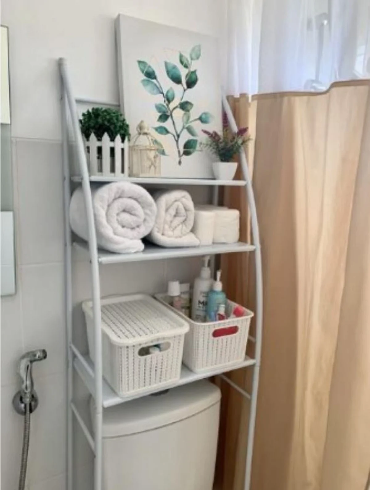 Μεταλλική Ραφιέρα Μπάνιου 3 Επιπέδων Sail Toilet Rack Stainless Steel Λευκή