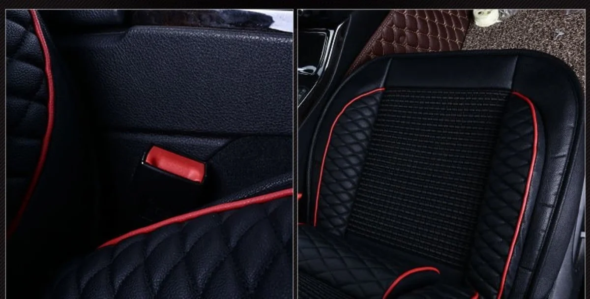 Πλήρες Σετ - Pu Leather Ανατομικά Καλύμματα Καθισμάτων Αυτοκινήτου 11 Τεμάχια DR-8010-BL