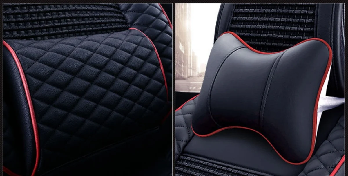 Πλήρες Σετ - Pu Leather Ανατομικά Καλύμματα Καθισμάτων Αυτοκινήτου 11 Τεμάχια DR-8010-BL