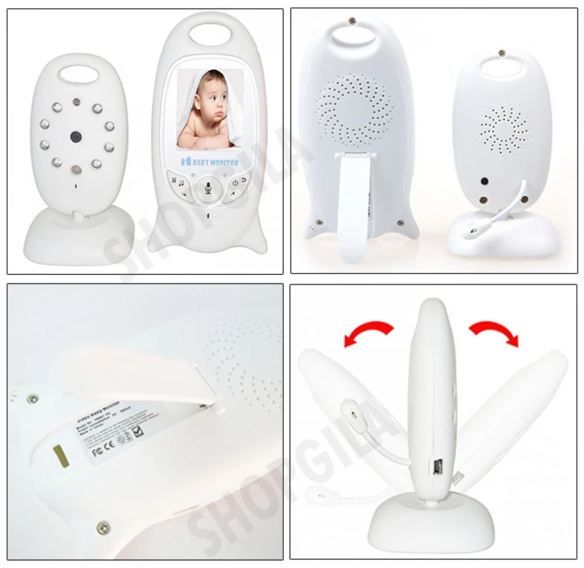 Ασύρματο Ψηφιακό Baby Video Monitor Αμφίδρομη Ενδοεπικοινωνία Μωρού 2,4GHz