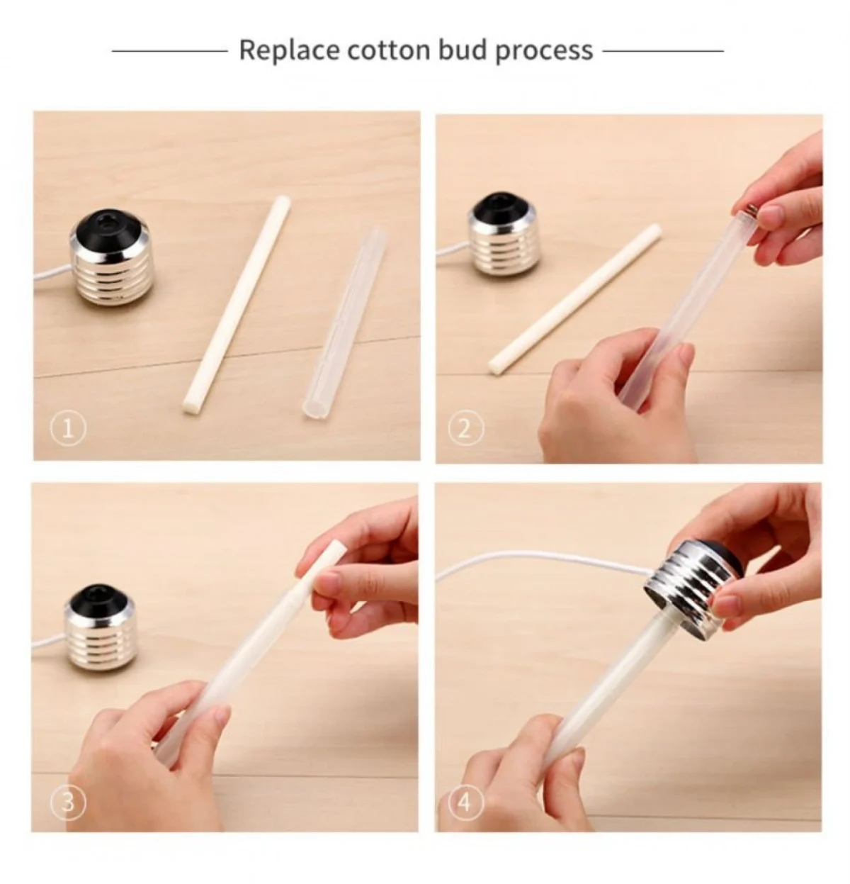 Διακοσμητικός Λαμπτήρας Υγραντήρας Υπερήχων USB & Συσκευή Αρωματοθεραπείας με Φωτισμό LED