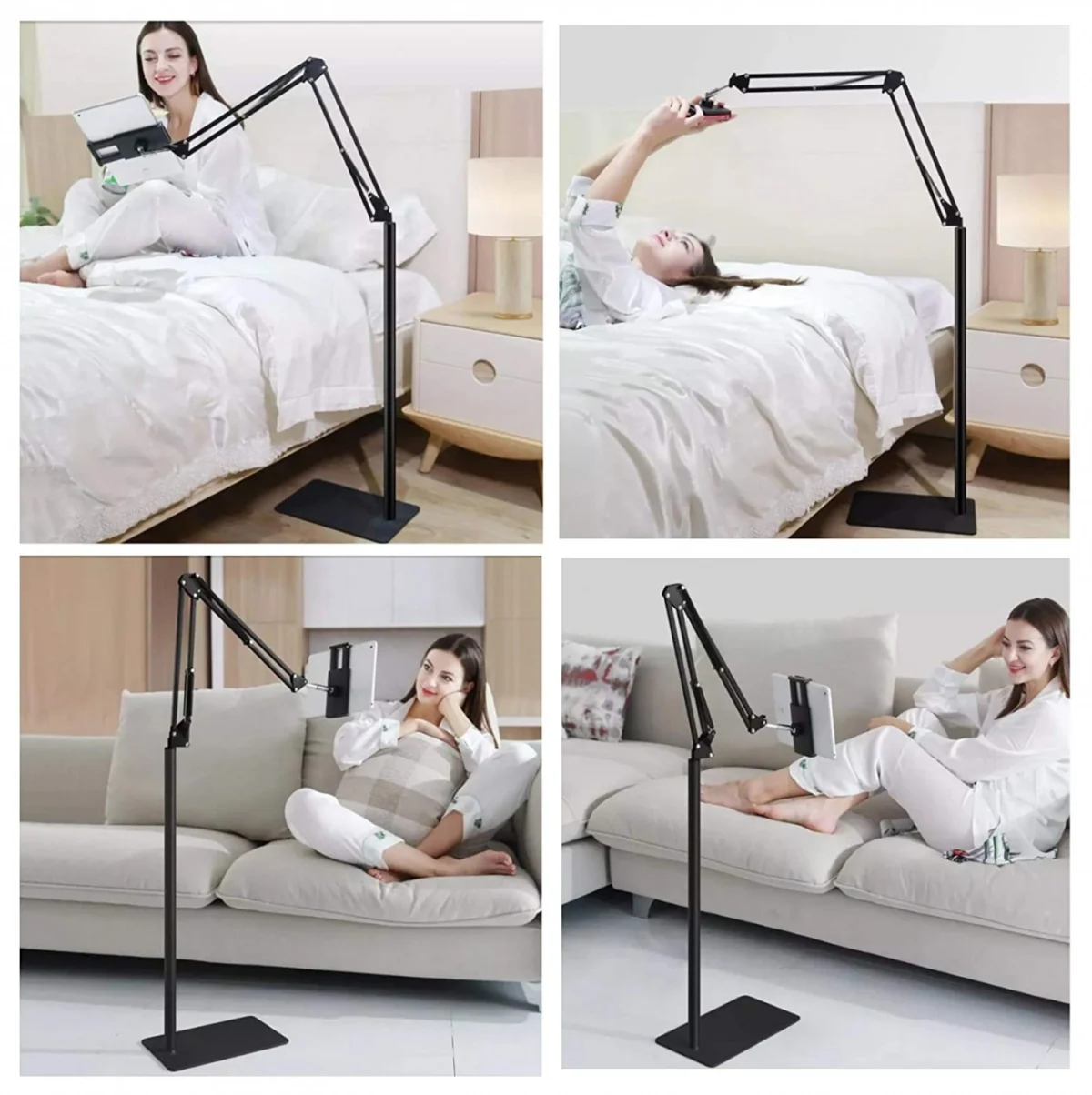 Επιδαπέδια Βάση Κινητού - Τάμπλετ Handsfree με Προσαρμοζόμενο Βραχίονα 1.4m - Floor Mobile/Tablet Bracket