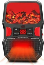 Φορητό Τζάκι Αερόθερμο με Εφέ Φλόγας - Σόμπα Πρίζας με Θερμοστάτη, Χρονοδιακόπτη, LED Οθόνη & Τηλεχειριστήριο - Flame Heater 1000Watt