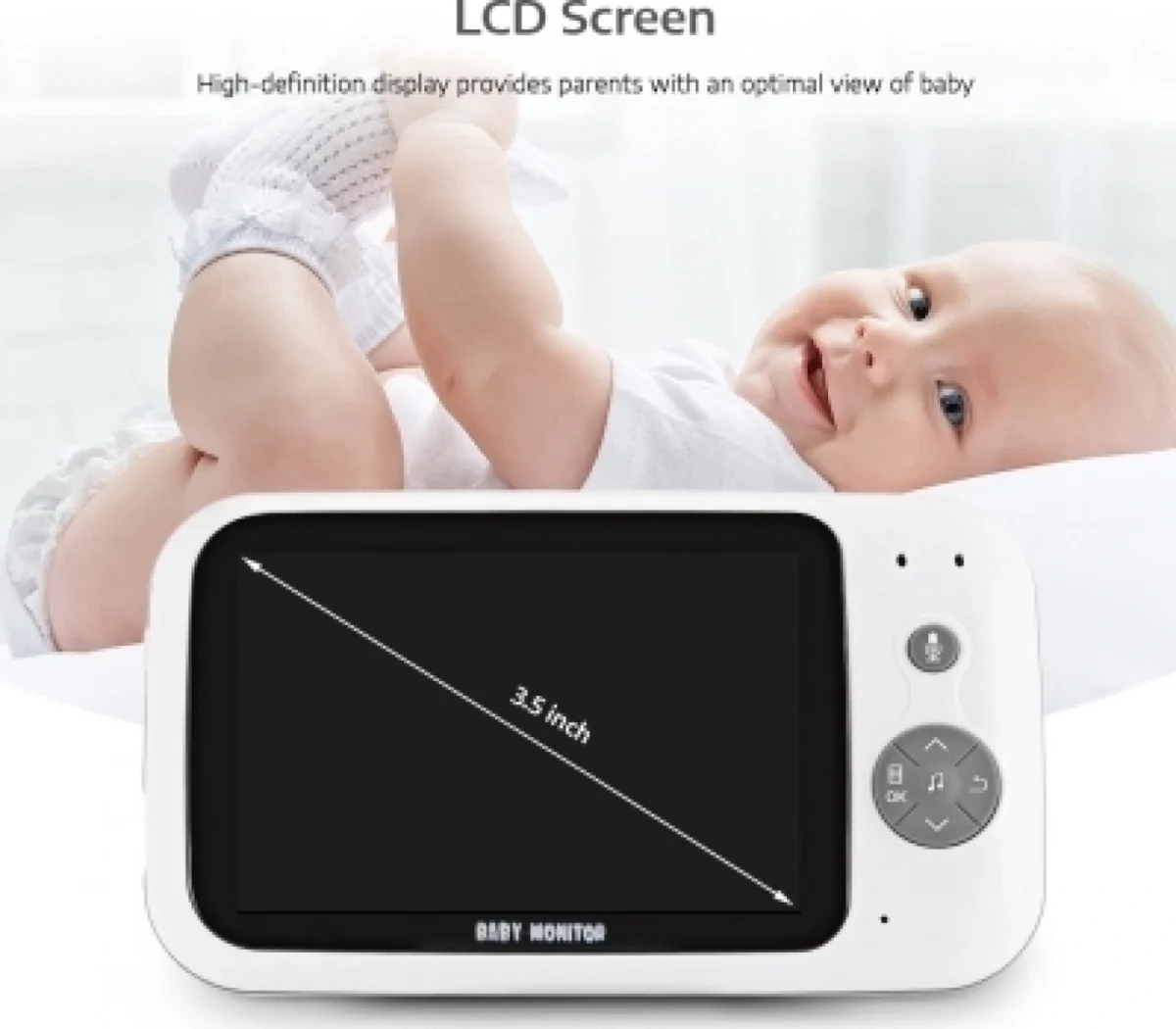 Ασύρματη Ενδοεπικοινωνία Μωρού με Κάμερα, Έγχρωμη Οθόνη LCD 3.5", Νυχτερινή Όραση, Ανίχνευση Θερμοκρασίας, Μικρόφωνο και Νανουρίσματα ZR303 OEM