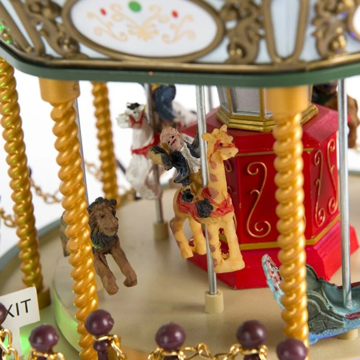 Χριστουγεννιάτικο Carousel LED Πολύχρωμο με Μουσική και Κίνηση 25cm