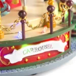 Χριστουγεννιάτικο Carousel LED Πολύχρωμο με Μουσική και Κίνηση 25cm