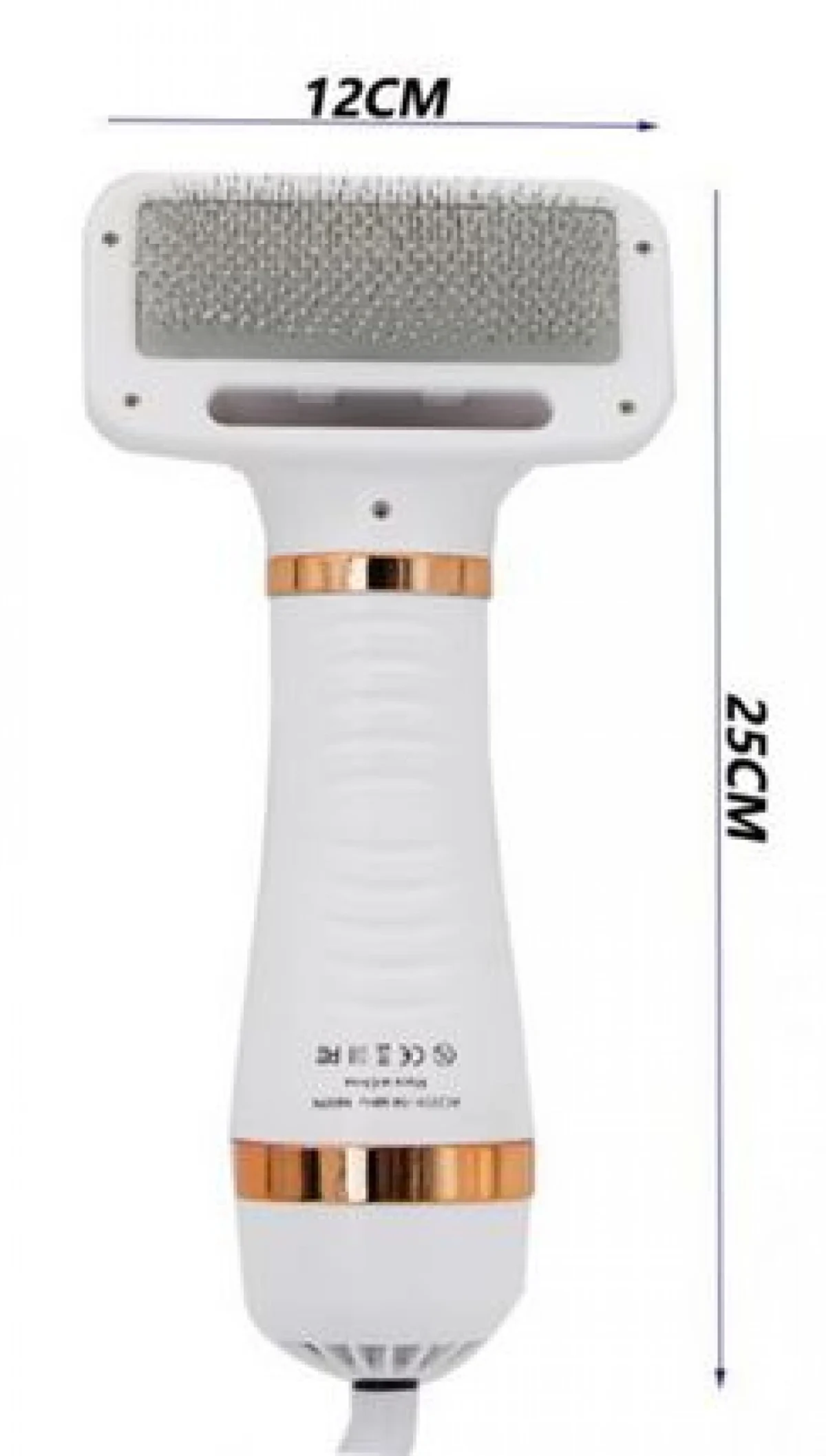 Pet Grooming Dryer Slicker 2 σε1 Βούρτσα με Ενσωματωμένο Στεγνωτήρα