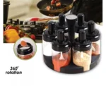Σετ 6 Δοχεία Μπαχαρικών με Ενσωματωμένο Κουταλάκι και Περιστρεφόμενη Βάση JM-620