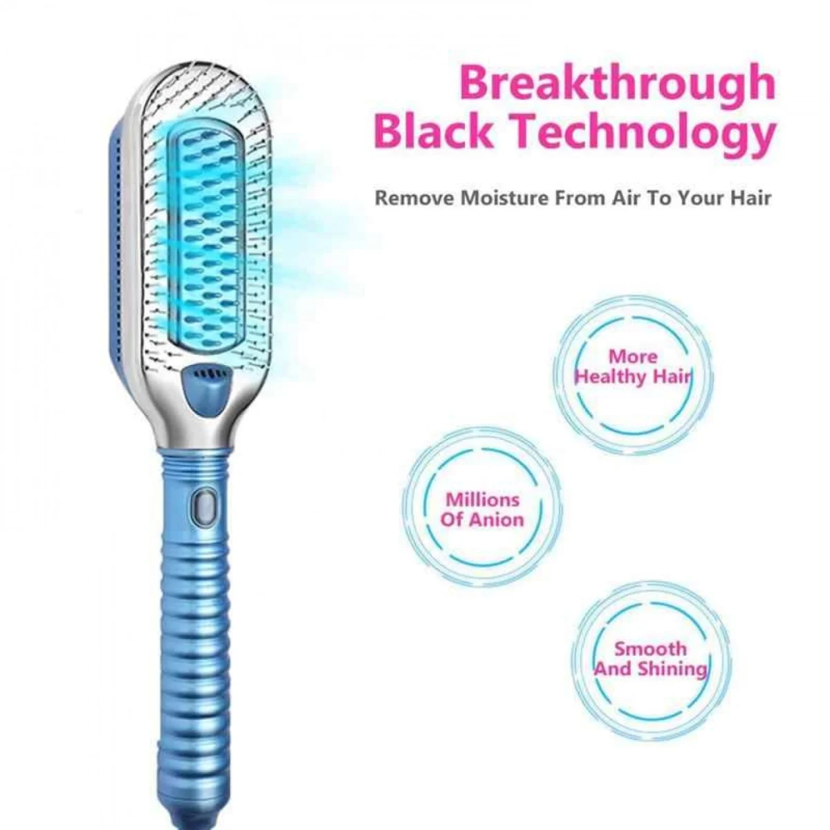 Βούρτσα Ισιωτική Κρυοθεραπείας Μαλλιών AntiFrizz για Ενίσχυση & Ενυδάτωση - Cold Hair Straightener Brush