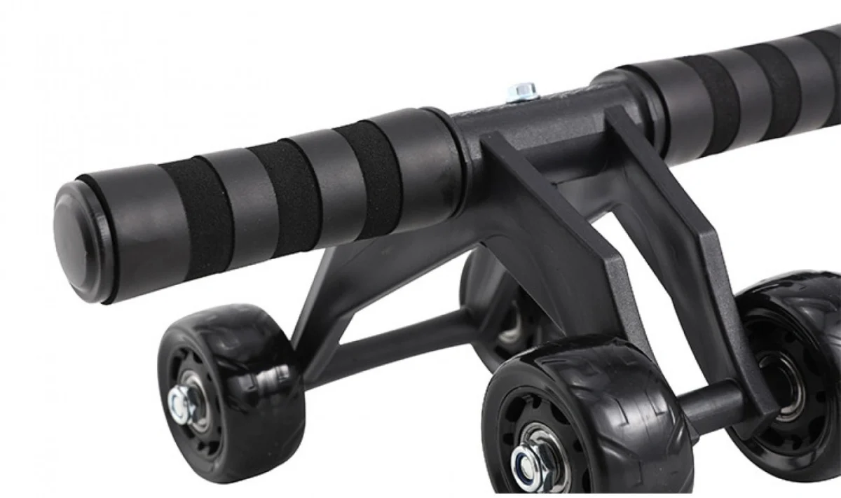 Ρόδα και Μπάρα Εκγύμνασης Σώματος Abdominal Wheel με 4 Τροχούς
