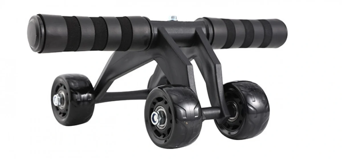 Ρόδα και Μπάρα Εκγύμνασης Σώματος Abdominal Wheel με 4 Τροχούς