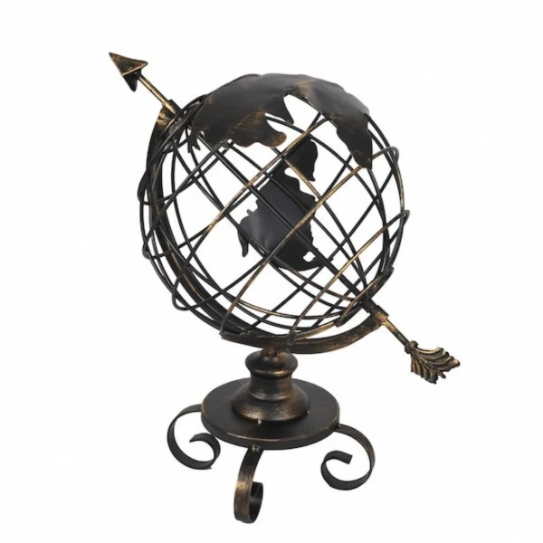 Μεταλλική Υδρόγειος Επιτραπέζια για Διακόσμηση Διαστάσεων 44x33 cm Prime